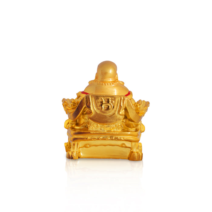 Happy Man  - 3.5 x 3  Inches |  Gold Polish Happy Man Idol for Home Décor