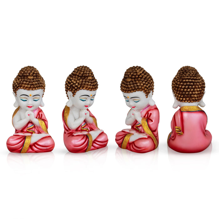 Buddha Statue - 8 x 4 Inches | Resin Buddha Murti/ Radium Buddha Idol for Home - Table Stand Accessories