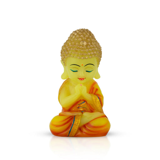 Buddha Statue - 8 x 4 Inches | Resin Buddha Murti/ Radium Buddha Idol for Home - Table Stand Accessories