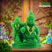 Laxmi Kuber Statue - 4 x 3 Inches Green | Resin Lakshmi Kuber Idol/ Laxmi Kuber Idol for Pooja - Fibre Murties