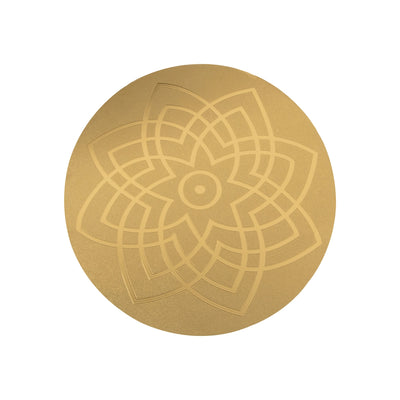 Rangoli Sticker - 10 Inches | Golden Colour Kolam Sticker/ Muggulu Sticker for Pooja Room Decor