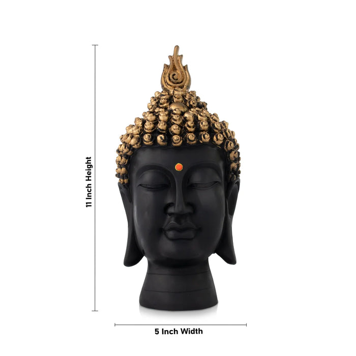 Buddha Statue - 11 x 5 Inches | Resin Buddha Idol/ Buddha Murti for Home Decor - Fibre Murties