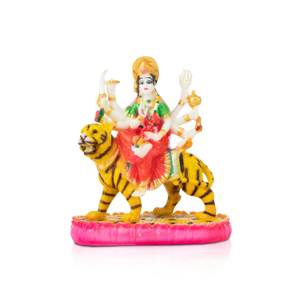 Durga Murti - 6 x 5 Inches | Marble Dust Murti/ Durga Idol for Pooja