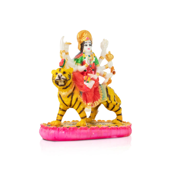 Durga Murti - 6 x 5 Inches | Marble Dust Murti/ Durga Idol for Pooja