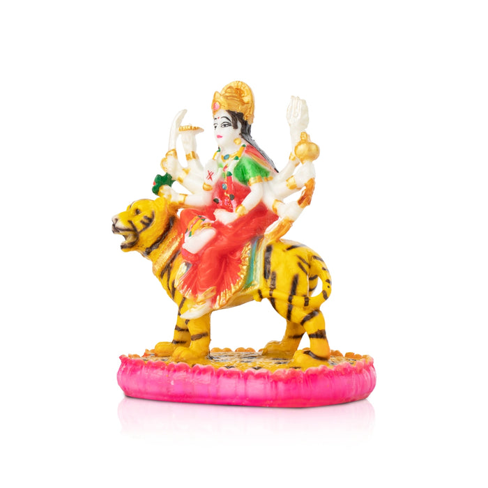 Durga Murti - 6 x 5 Inches | Marble Dust Murti/ Durga Idol for Pooja