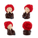 BaBy Buddha with Cap - 2 x 1.5 | 4 pcs/ Resin statue/ Buddha Murti for Home Decor/ Assorted Colours - Fibre Murties