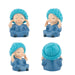 BaBy Buddha with Cap - 2 x 1.5 | 4 pcs/ Resin statue/ Buddha Murti for Home Decor/ Assorted Colours - Fibre Murties