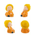 BaBy Buddha with Cap - 2 x 1.5 | 4 pcs/ Resin statue/ Buddha Murti for Home Decor/ Assorted Colours - Fibre Murties