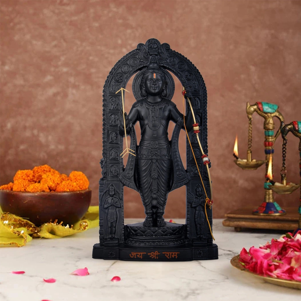 Ayodhya Rama Idol - 11.5 x 6 Inches | Resin Statue/ Ayodhya Ramar Statue for Pooja