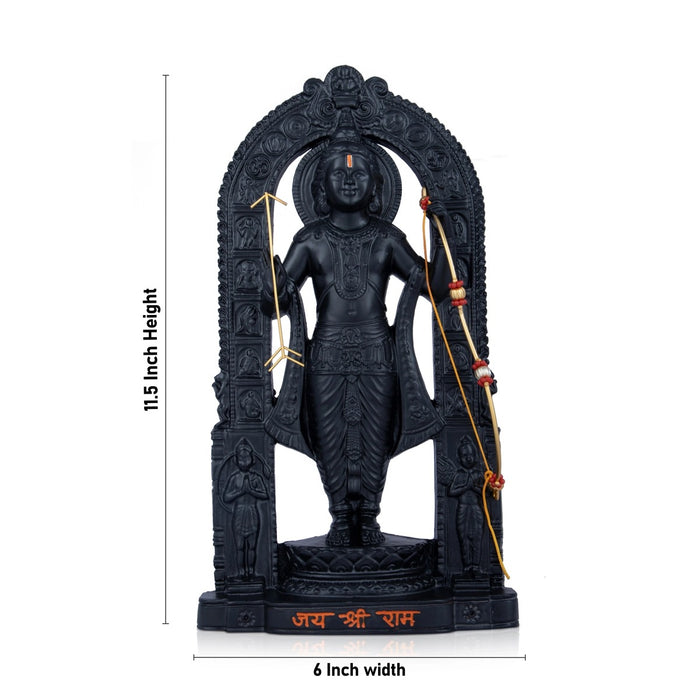 Ayodhya Rama Idol - 11.5 x 6 Inches | Resin Statue/ Ayodhya Ramar Statue for Pooja