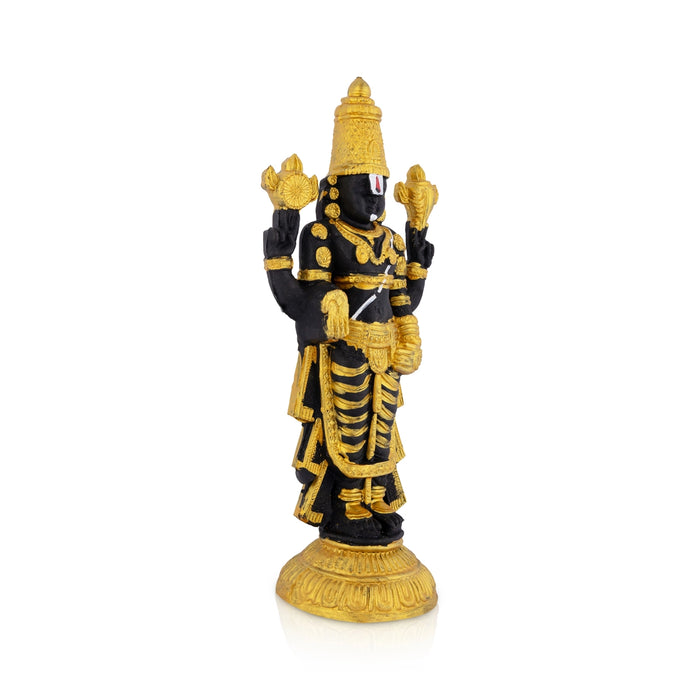 Balaji Standing On Base Murti - 10.5 x 4.5 Inches| Resin Perumal Idol/ Srinivasan Statue For Pooja