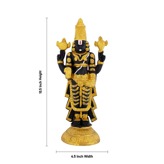 Balaji Standing On Base Murti - 10.5 x 4.5 Inches| Resin Perumal Idol/ Srinivasan Statue For Pooja