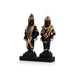 Vitthal Rukmini Murti With Base - 5 x 3.5 Inches | Resin Statue/ Black Colour Vitthal Rakhumai Murti for Pooja - Fibre Murties