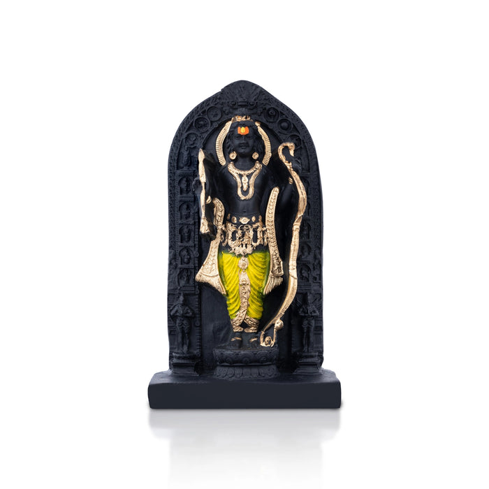 Ayodhya Rama Idol - 4 X 2 Inches | Polyresin Statue/ Ramar Statue/ Rama Murti For Pooja & Gifting - Fibre Murties