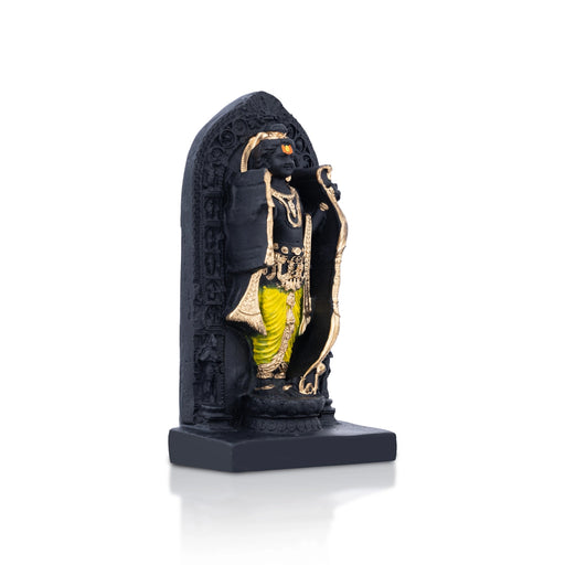 Ayodhya Rama Idol - 4 X 2 Inches | Polyresin Statue/ Ramar Statue/ Rama Murti For Pooja & Gifting - Fibre Murties