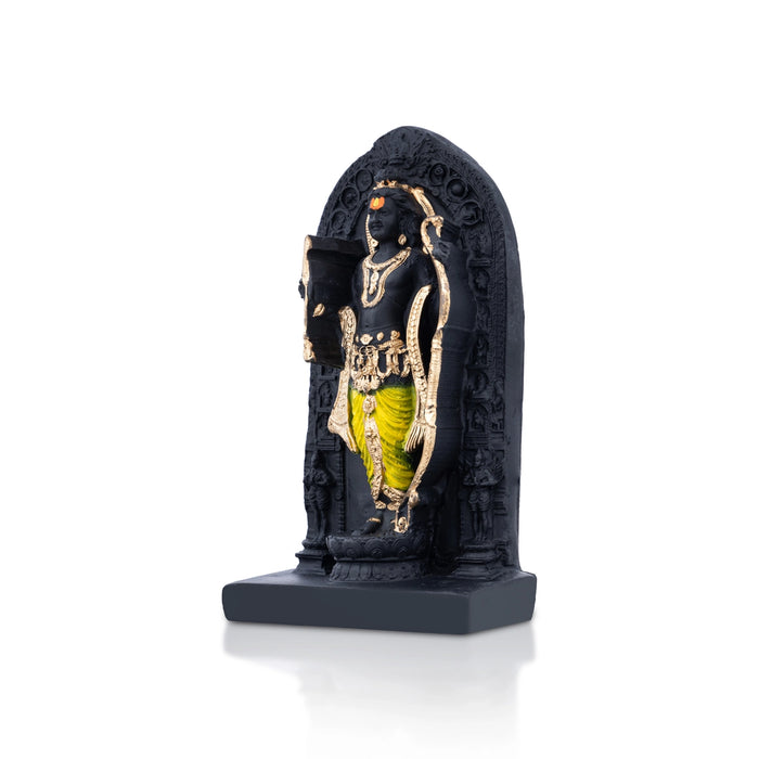 Ayodhya Rama Idol - 4 X 2 Inches | Polyresin Statue/ Ramar Statue/ Rama Murti For Pooja & Gifting - Fibre Murties