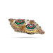 Kumkum Bharani With Plate - 0.75 X 6 Inches | Decorated Sindoor Pot/ Kumkum Box/ Kumkum Pot For Pooja - Sindoor Box