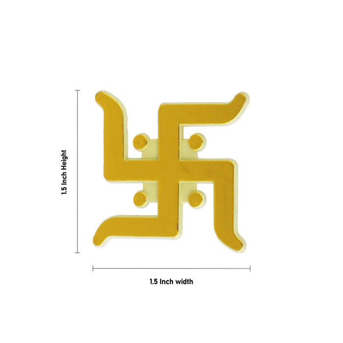 Swastik Wall Sticker - 1.5 x 1.5 Inches | 10 Pcs/ Decorative Spiritual Sticker/ Swastik For Door & Pooja Room