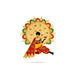 Acrylic Rangoli - 8 Inches | Muggulu Sticker/ Kolam/ Rangoli Design for Pooja Room Decor - Kolam & Rangoli