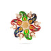 Acrylic Rangoli - 8 Inches | Muggulu Sticker/ Kolam/ Rangoli Design for Pooja Room Decor - Kolam & Rangoli