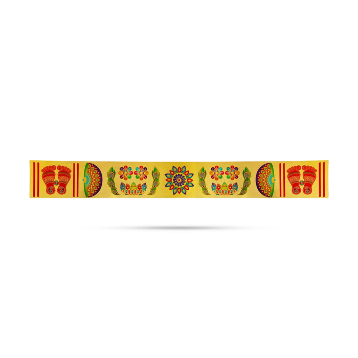 Rangoli Sticker - 3.75 x 29 Inches | Kolam Border Sticker/ Muggulu Sticker/ Readymade Sticker for Floor Decor