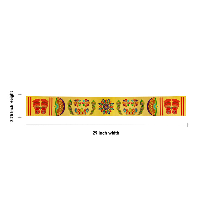 Rangoli Sticker - 3.75 x 29 Inches | Kolam Border Sticker/ Muggulu Sticker/ Readymade Sticker for Floor Decor