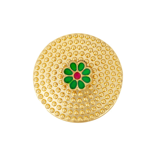 Kumkum Box Set - 2 Inch Dia | 10 Pcs/ Kumkum Bharani/ Gold Polish Sindoor Pot for Women - Sindoor Box