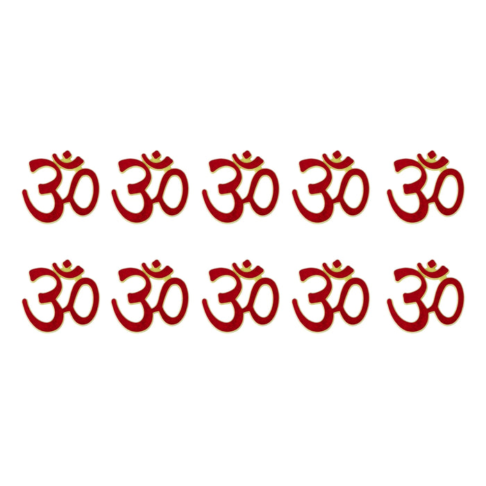 Om Sticker Set - 1.5 x 1.5 Inches | 10 Pcs/ Wall Decor/ Om Wall Sticker For Pooja Room Decoration