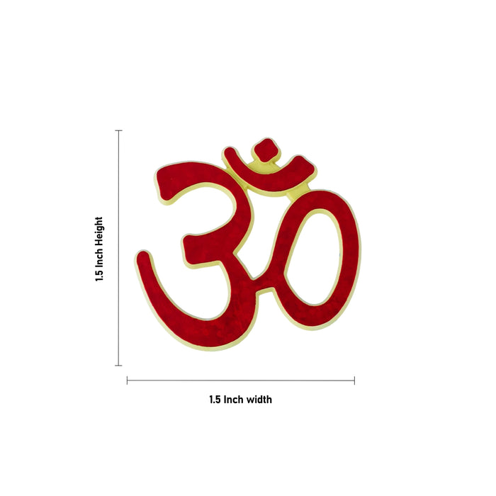 Om Sticker Set - 1.5 x 1.5 Inches | 10 Pcs/ Wall Decor/ Om Wall Sticker For Pooja Room Decoration