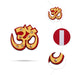 Wall sticker - 2 x 2 Inches | 5 Pcs / Decorative Sticker For home decor, office Spaces & Door - 