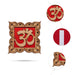 Wall sticker - 2 x 2 Inches | 5 Pcs / Decorative Sticker For home decor, office Spaces & Door - 