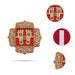 Wall sticker - 2 x 2 Inches | 5 Pcs / Decorative Sticker For home decor, office Spaces & Door - 