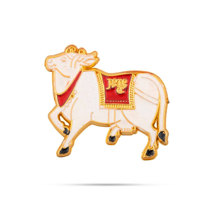 Radha Radha Sticker With Cow Statue Set | 3 Pcs/ Decorative Cow Sticker for Home Decor - Kolam & Rangoli