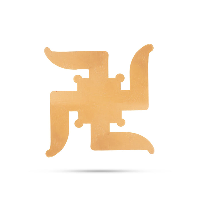 Padham Sticker Pair - 2.5 x 2 Inches | Stone Paduka & Swastik / Padam For Pooja & Home - Kolam & Rangoli