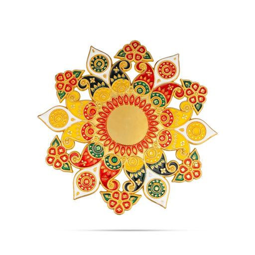 Meenakari Rangoli Design- 7.5 Inches | Rangoli Kolam Design/ Muggu Design For Home Decor & Festival Decoration - Kolam & Rangoli