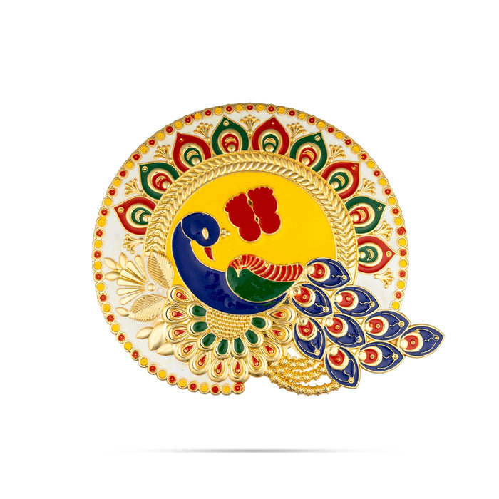 Meenakari Rangoli Design- 7.5 Inches | Rangoli Kolam Design/ Muggu Design For Home Decor & Festival Decoration - Kolam & Rangoli