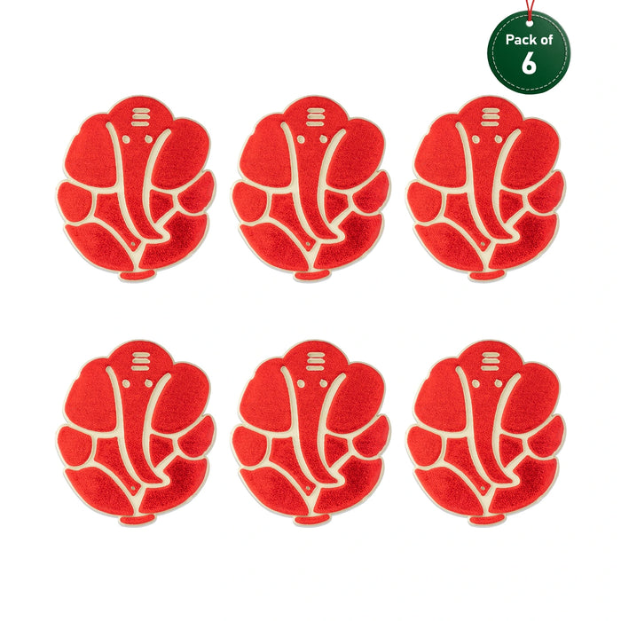 Ganesha Sticker - 2.53 x 2 Inches | Decorative Vinayagar Sticker/ Spiritual Wall & Door Decor for Home