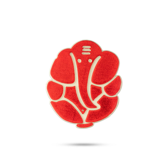 Ganesha Sticker - 2.53 x 2 Inches | Decorative Vinayagar Sticker/ Spiritual Wall & Door Decor for Home