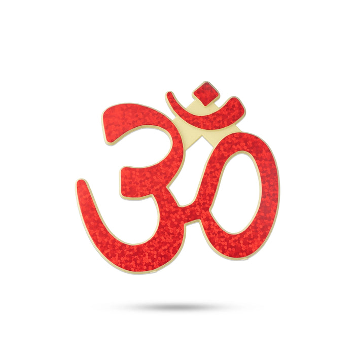 Om Sticker Set - 2.5 x 3 Inches | 6 Pcs/ Wall Decor/ Hindi Om Wall Sticker For Pooja Space