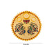 Decorative Plate With 3 Kumkum Box - 11 Inches | Sindoor Pot/ Peacock & Lotus Design Kumkum Bharani for Pooja - Sindoor Box