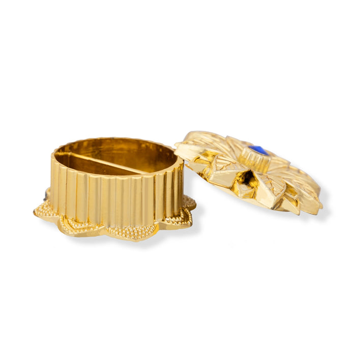 Kumkum Box Set - 2 Inch Dia | 6 Pcs/ Kumkum Bharani/ Flower Design Sindoor Pot for Women - Sindoor Box