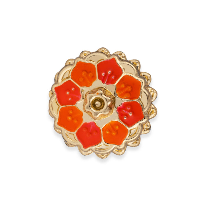 Kumkum Box Set - 1.5 Inches Dia | 12 Pcs/ Kumkum Bharani/ Gold Polish Sindoor Pot for Women - Sindoor Box