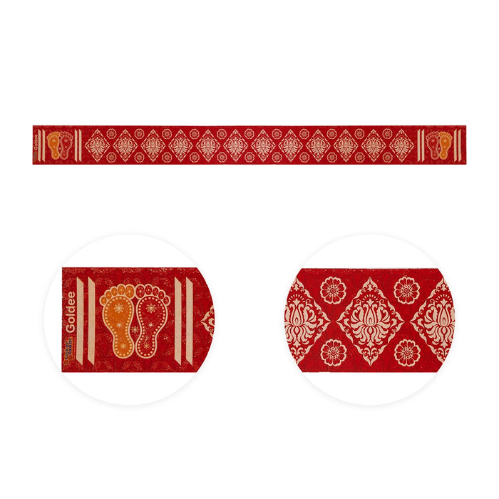 Sparkle Patti Border Kolam Stickers - 28 Inches | Rangoli Border Stickers/ Kolam Border Stickers For Home - Kolam & Rangoli