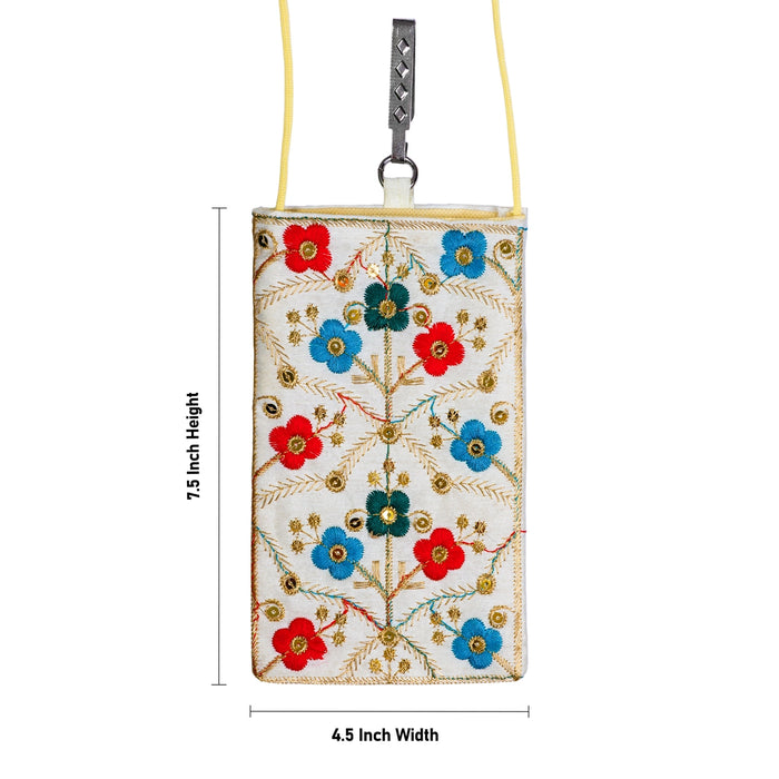 Mobile Pouch - 7.5 x 4.5 Inches | Mobile Phone Holder / Fabric Cell Phone Pouch for Safe Storage