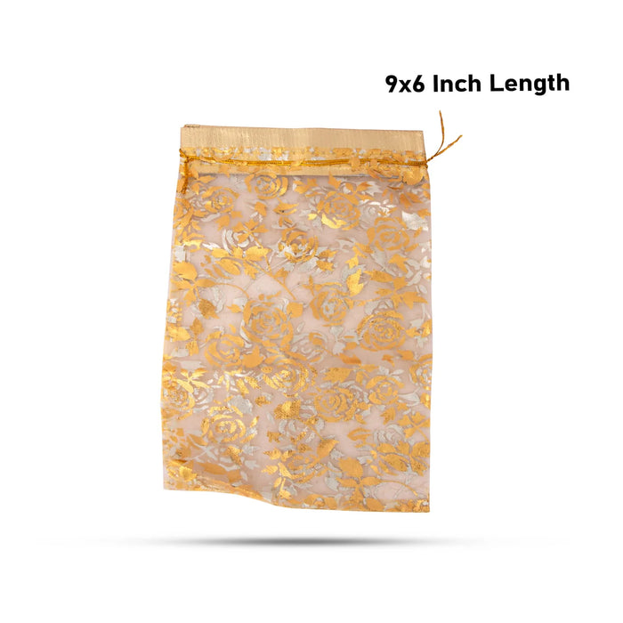 Thamboolam Bag Set - 9 x 6 Inches | 10 Pcs/ Potli Bag/ Tambula Bag for Wedding