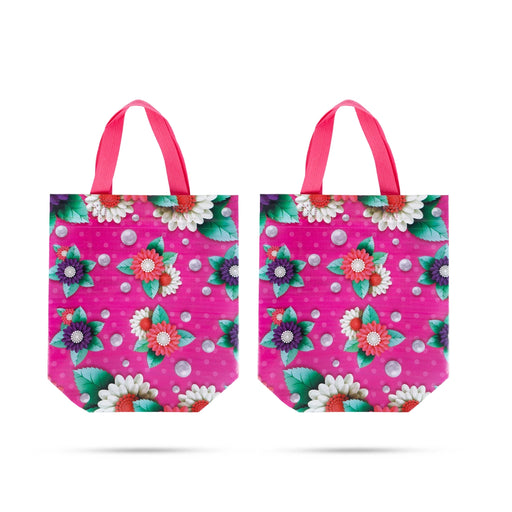Carry Bag Pair - 11 X 9.5 Inches | Gift Bag/ 2 Pcs Tote Bag/Shopping Bag For Festival, Return Gifts & Daily Use - Bags & Pouches