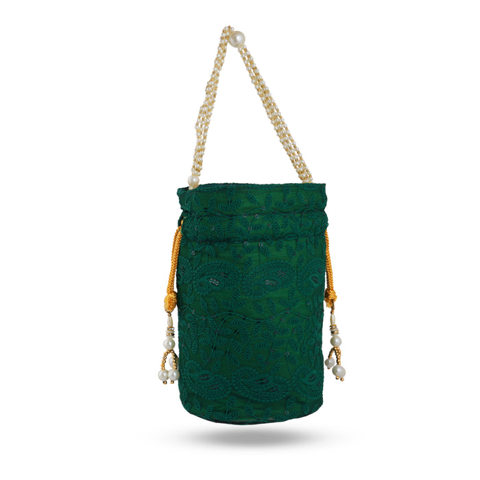 Thamboolam Bag - 8 x 7.5 Inch | Potli Bag/ Return Gift Bag for Women/ Assorted Design - Bags & Pouches