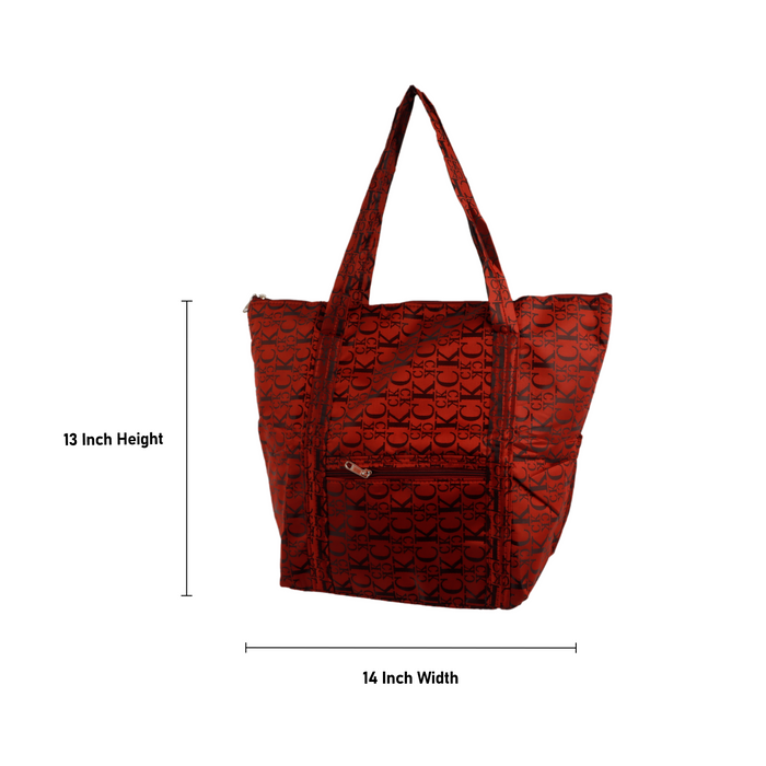 Folding Bag - 13 Inches | Foldable Travel Bag/ Foldable Tote Bag for Women/ Assorted Colour