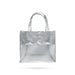 Shopping Bag With Button - 11.5 x 12 Inches | Silver Colour Gift Bag/ Hand Bag With Handle for Men & Women - Bags & Pouches