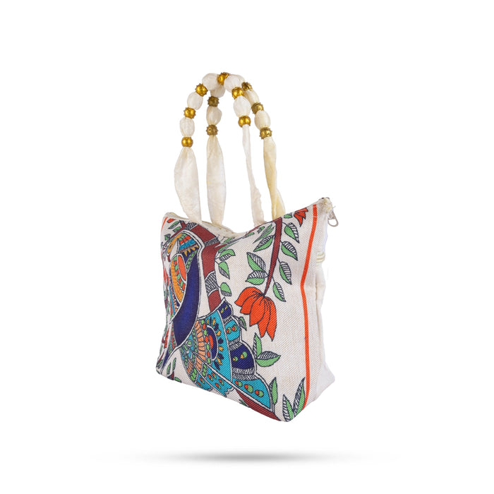 Jute Bag with Zip - 8 x 10 Inches | Jute Bag / Handbag / Tote Bag for Women - Bags & Pouches
